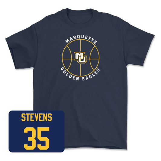 Navy Women's Basketball Hardwood Tee - Aryelle Stevens