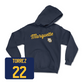 Navy Men's Soccer Script Hoodie  - Hudson Torrez