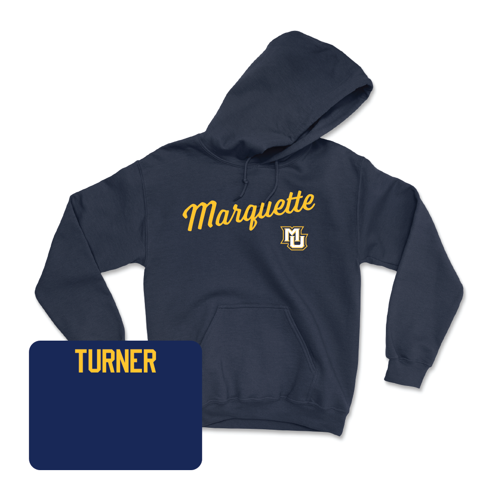 Navy Track & Field Script Hoodie - Maciah Turner