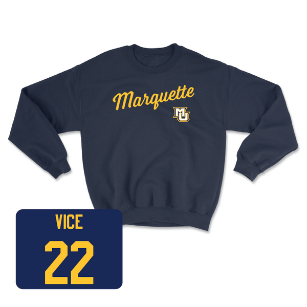 Navy Marquette Women's Basketball Jersey - Halle Vice – The