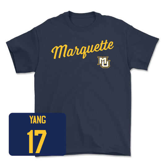 Navy Women's Lacrosse Script Tee - Mikayla Yang