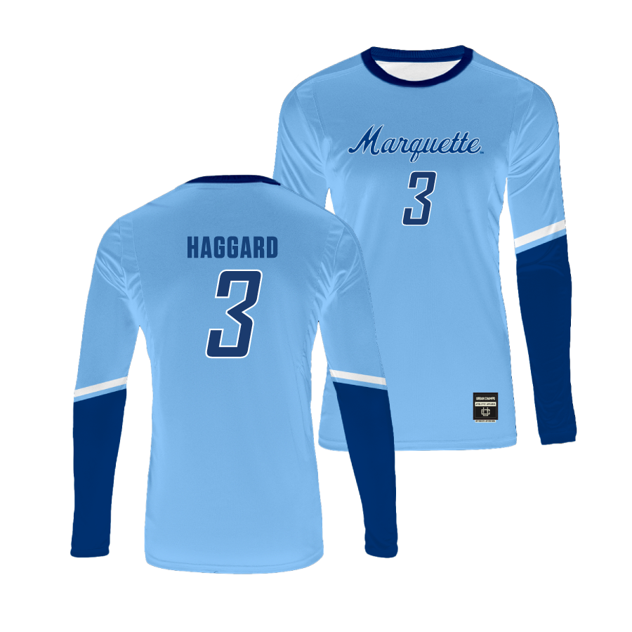 Championship Blue Marquette Women's Volleyball Jersey  - Isabela Haggard