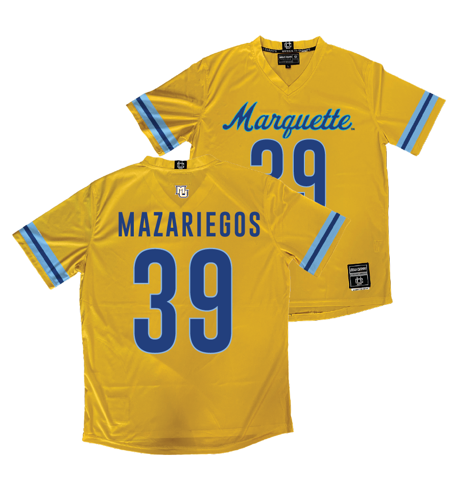 Gold Marquette Women's Lacrosse Jersey  - Sofia Grace Mazariegos