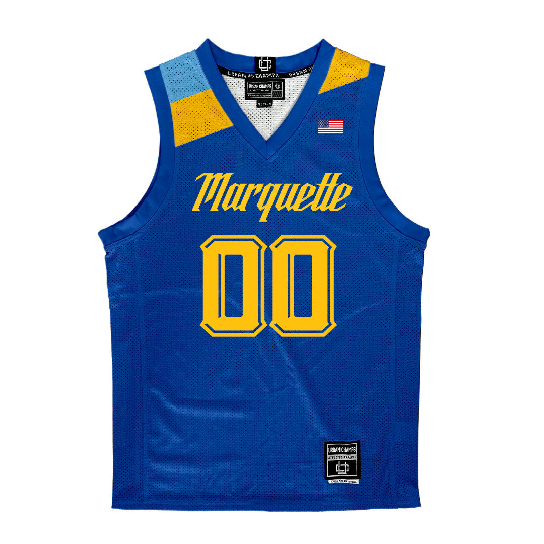 Navy Marquette Men's Basketball Jersey - Jack Riley | #42